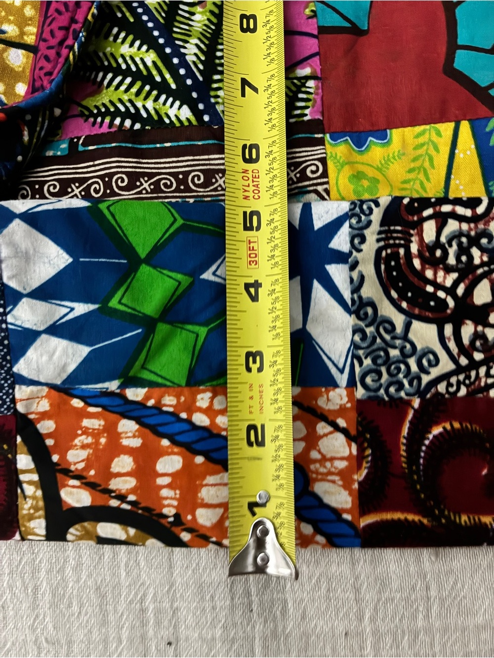 Gorgeous Boho Chic Unique Handmade Patchwork Vibrant Tote Bag, Like New - Picture 15 of 16
